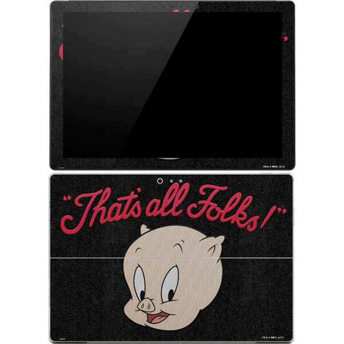 Looney Tunes Porky Pig Thats All Folks Surface Pro 4 Skin